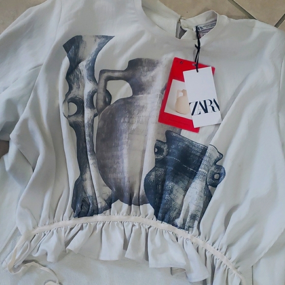 Zara Tops Zara Art Deco Pottery Sweatshirt Poshmark